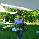 Dom O Niebieskich Okiennicach Lantgård